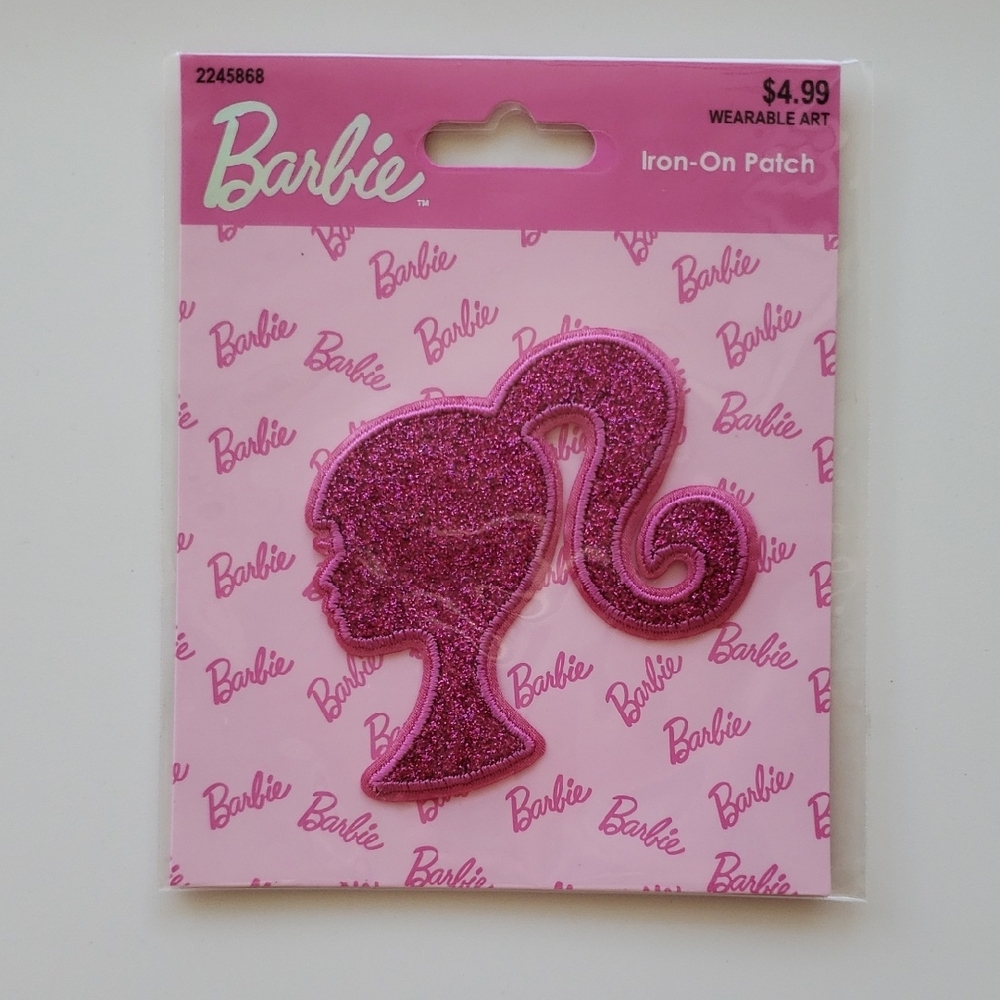 Barbie Pink Sparkle Iron-On Patch